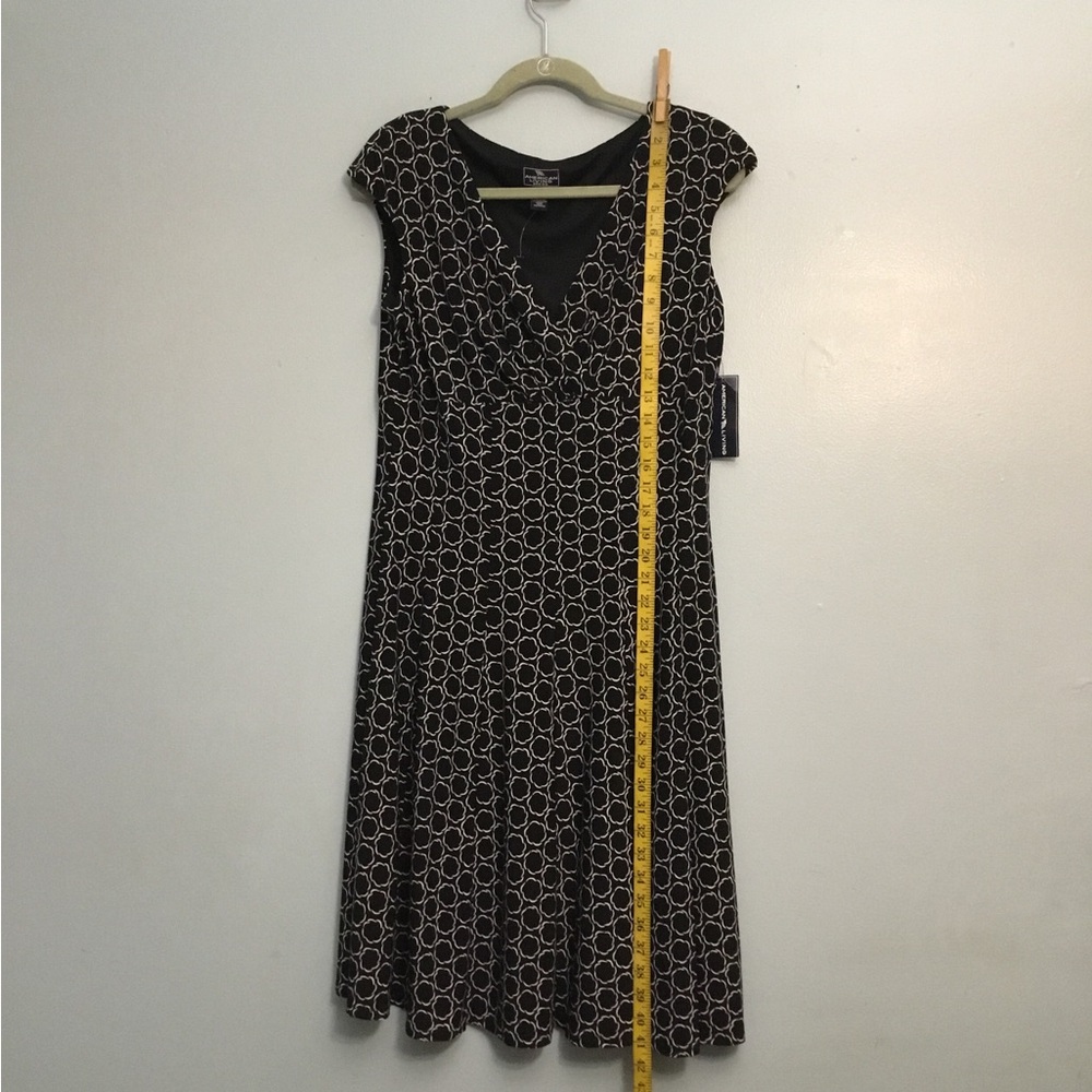 American Living Black and White Patterned Midi Dress - Picture 2 of 15